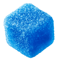 GLYCO FUEL blue raspberry glycerol gummy, close up