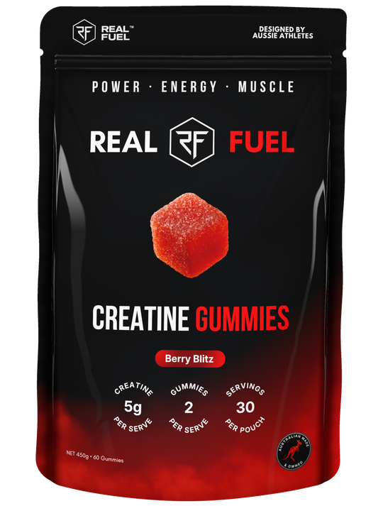 REAL FUEL Creatine Gummies pouch, Berry Blitz